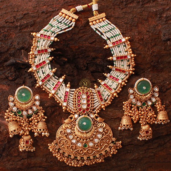 Yatika Multi Antique Designer Necklace Set