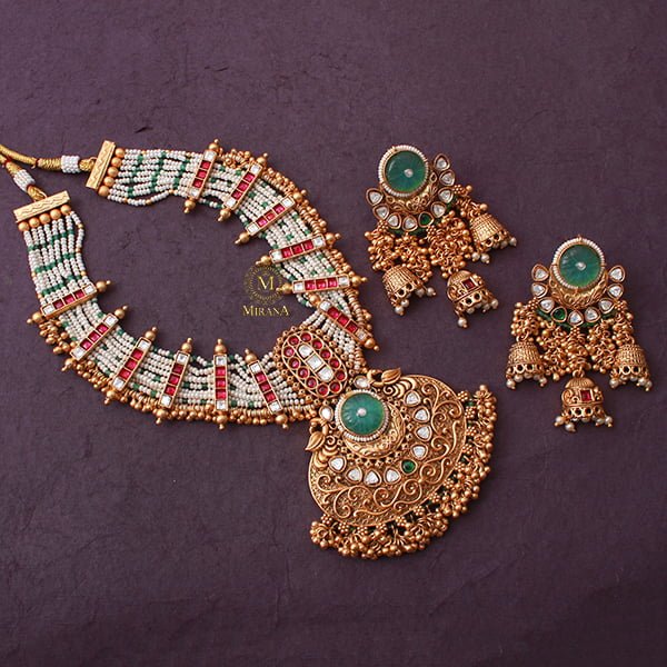 Yatika Multi Antique Designer Necklace Set