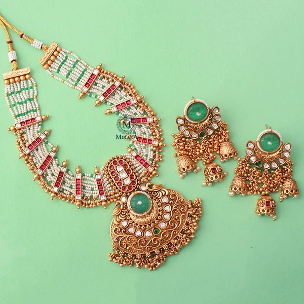 Yatika Multi Antique Designer Necklace Set