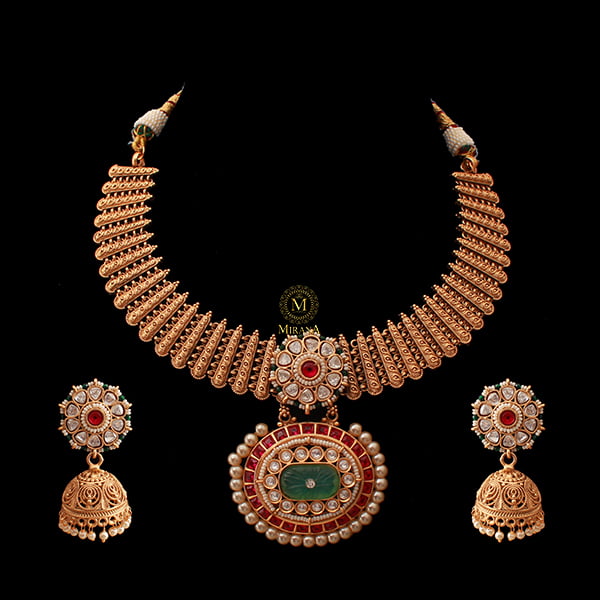 Sachika Multi Colour Antique Necklace Set