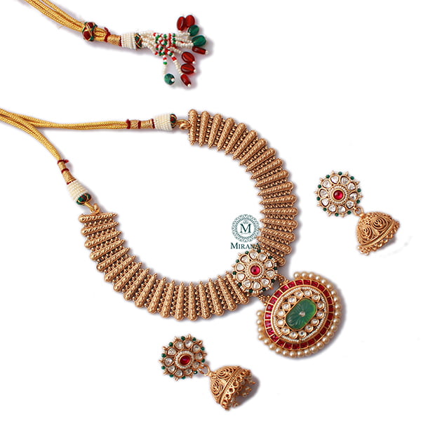 Sachika Multi Colour Antique Necklace Set