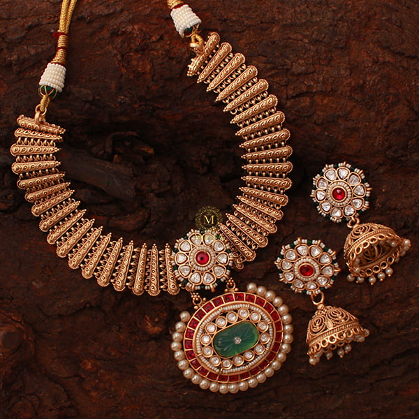 Sachika Multi Colour Antique Necklace Set