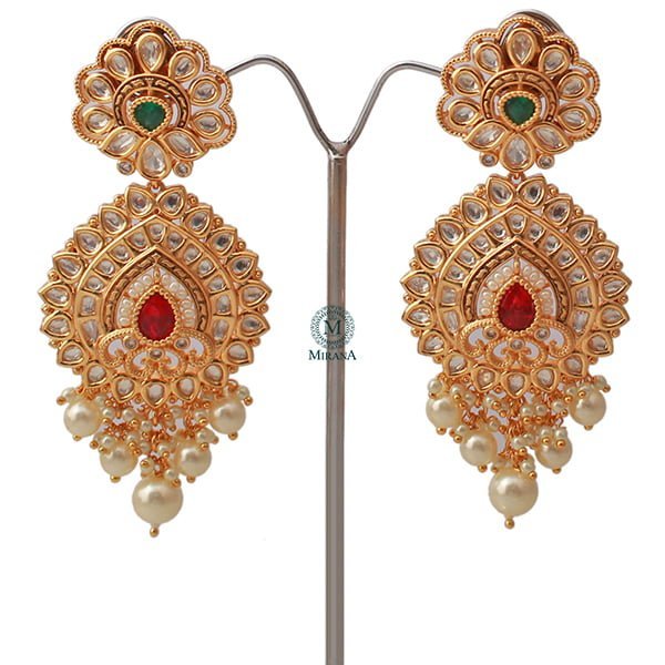 Swara Ruby Green Polki Necklace Set