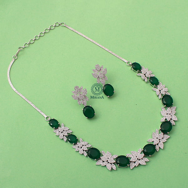 Sushi Emerald Green Designer Necklace Set