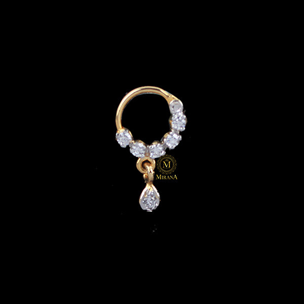 Anna CZ Designer Nose Ring