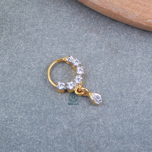 Anna CZ Designer Nose Ring