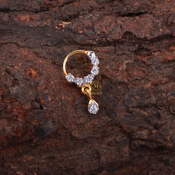 Anna CZ Designer Nose Ring