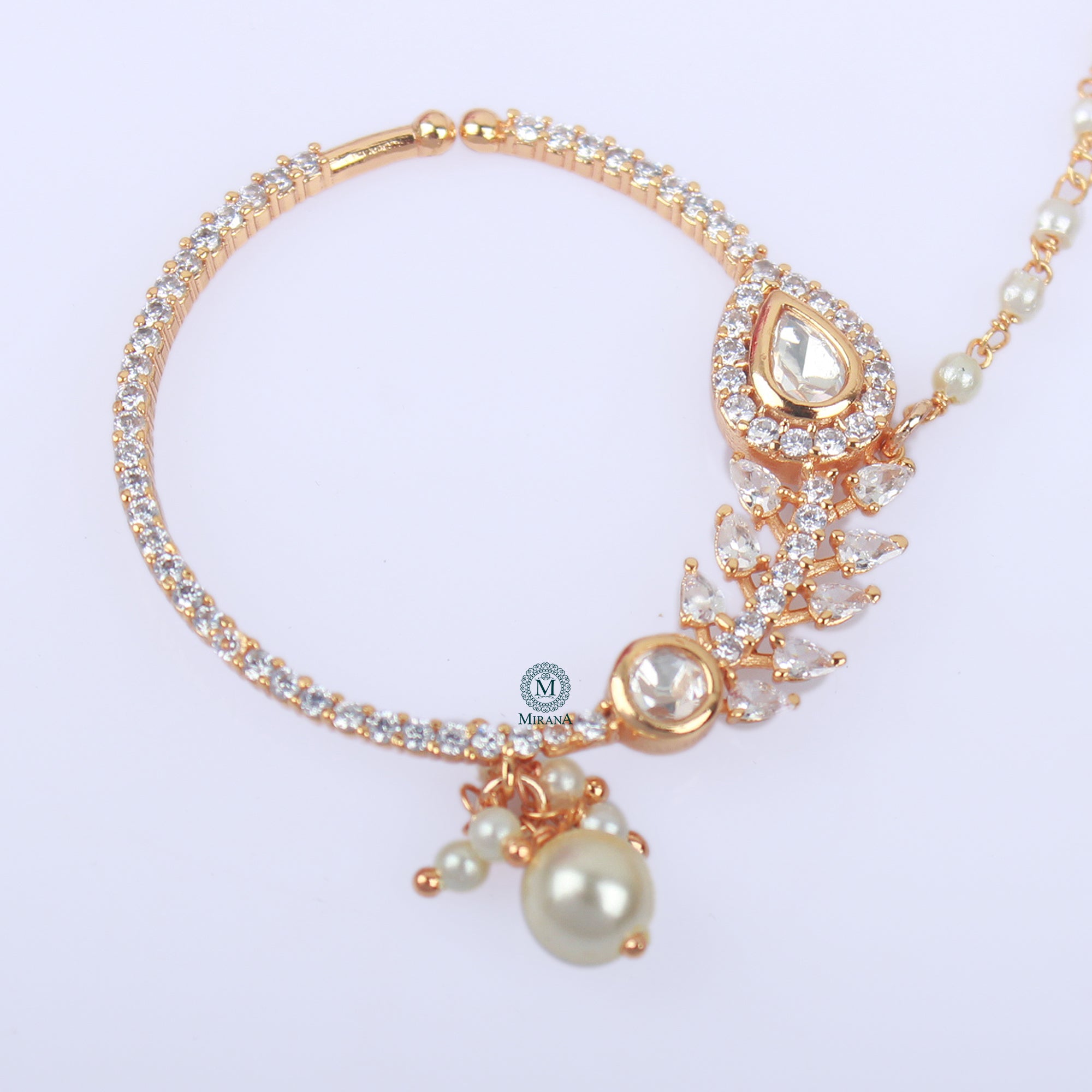 Simran Pearl Polki Designer Nath