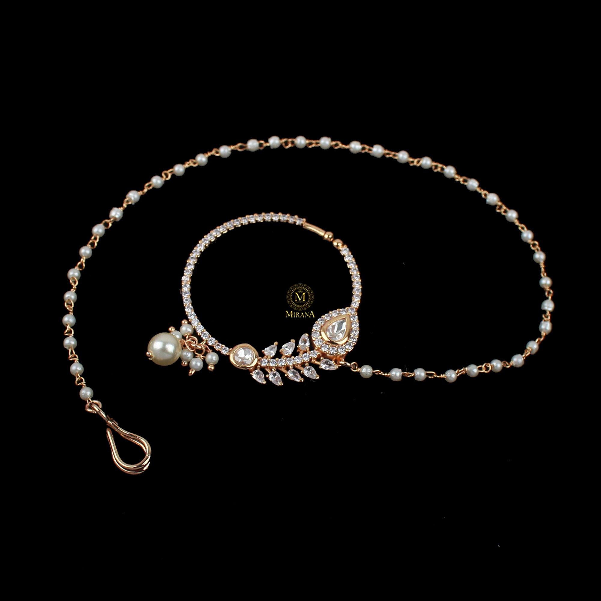 Simran Pearl Polki Designer Nath