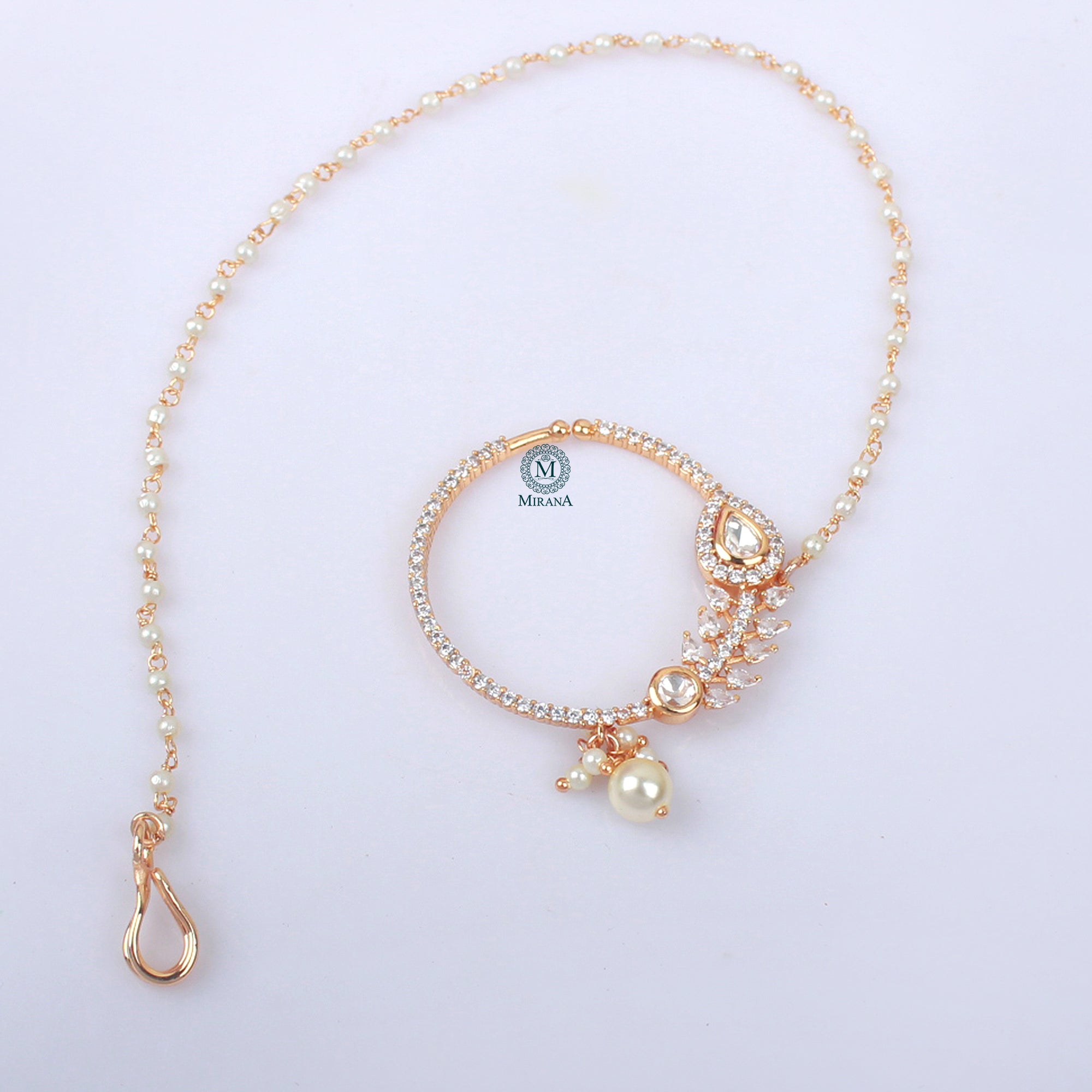 Simran Pearl Polki Designer Nath