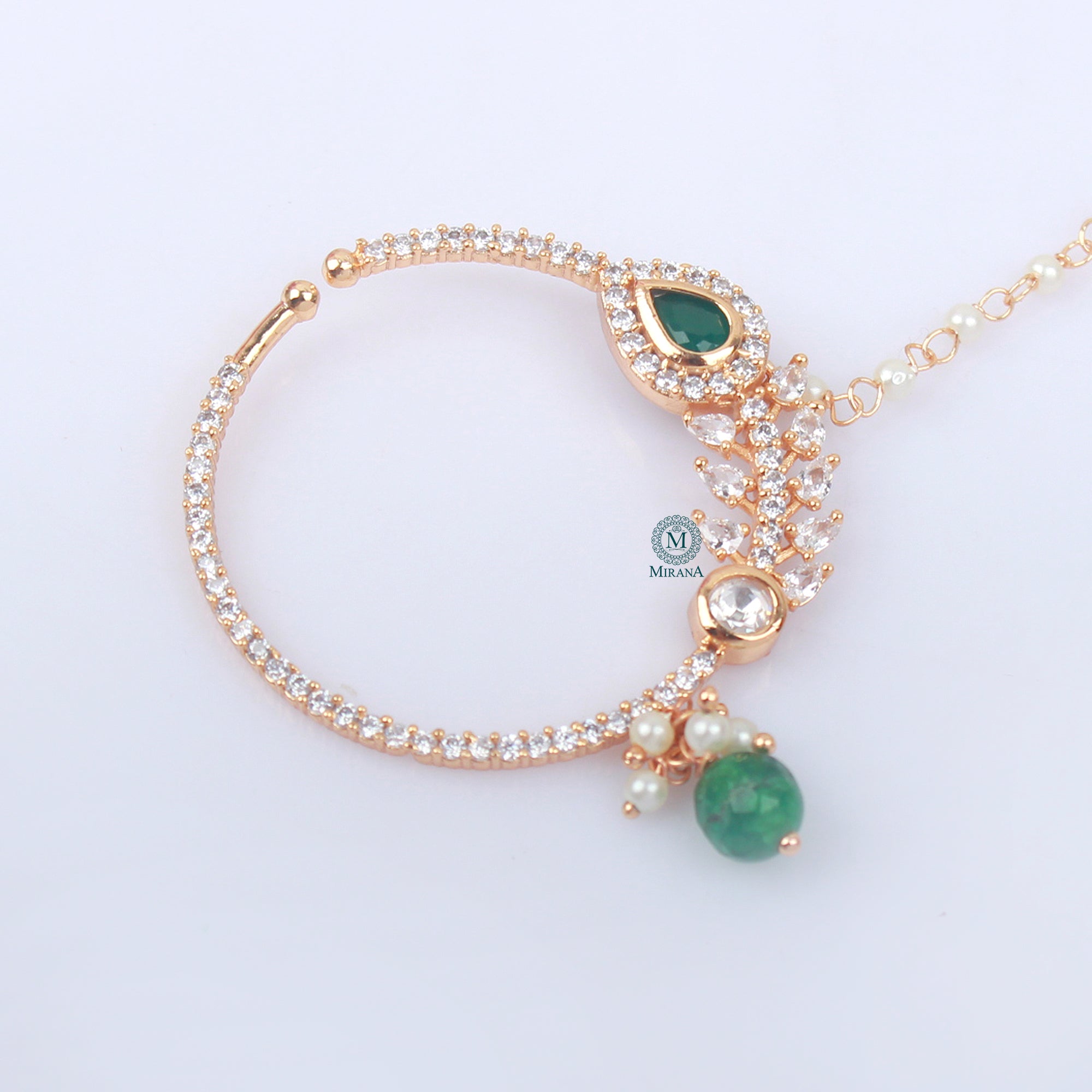 Simran Pearl Polki Designer Nath