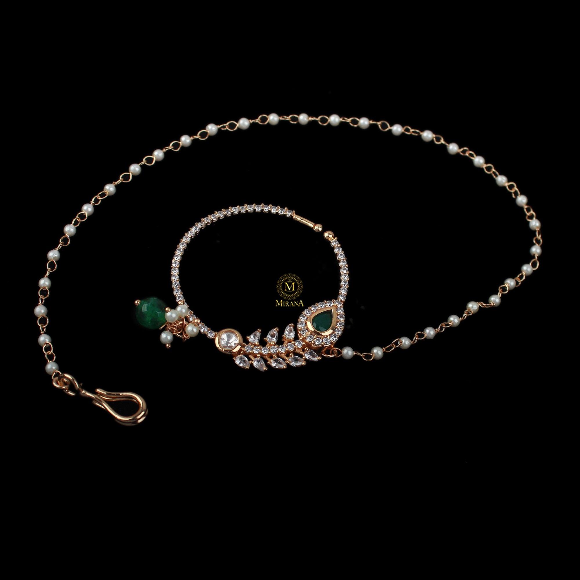 Simran Pearl Polki Designer Nath