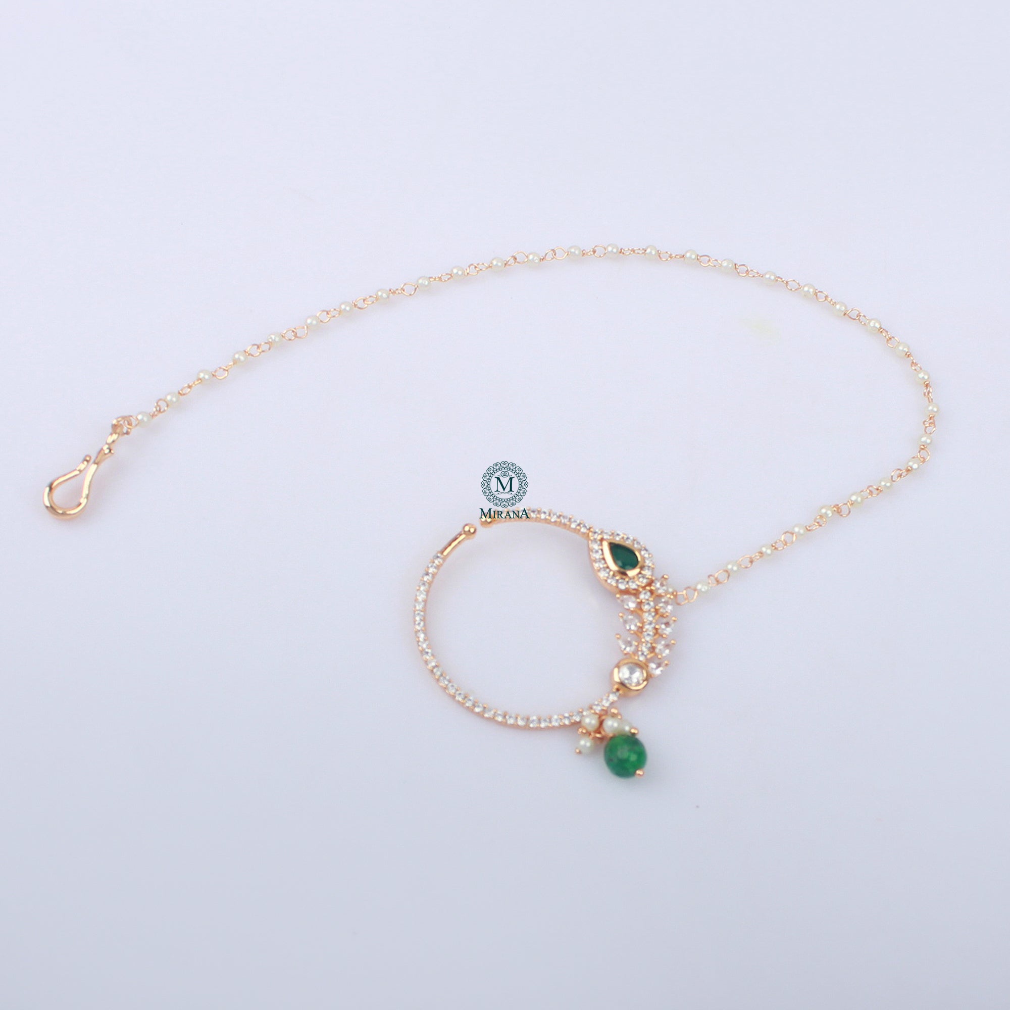 Simran Pearl Polki Designer Nath