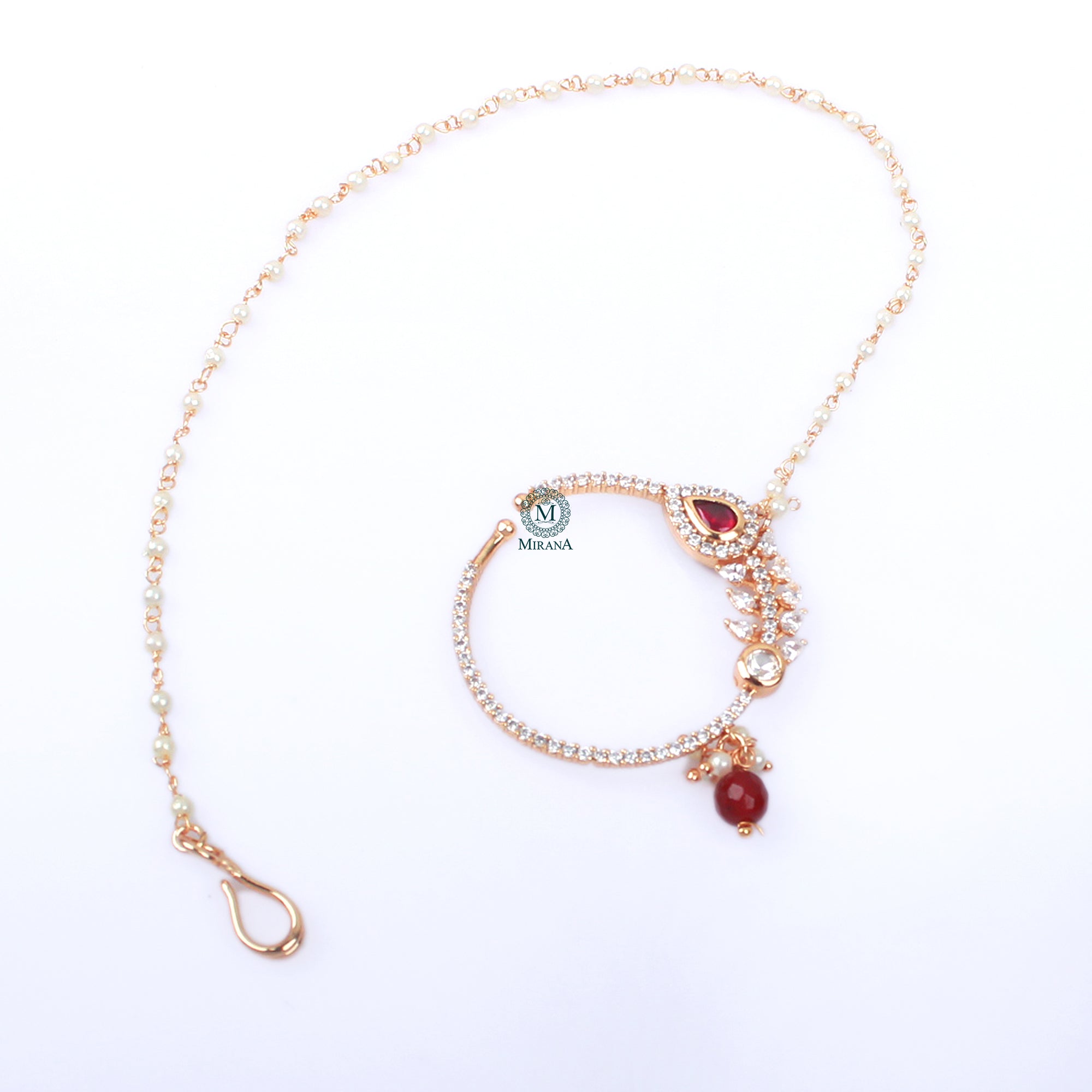 Simran Pearl Polki Designer Nath