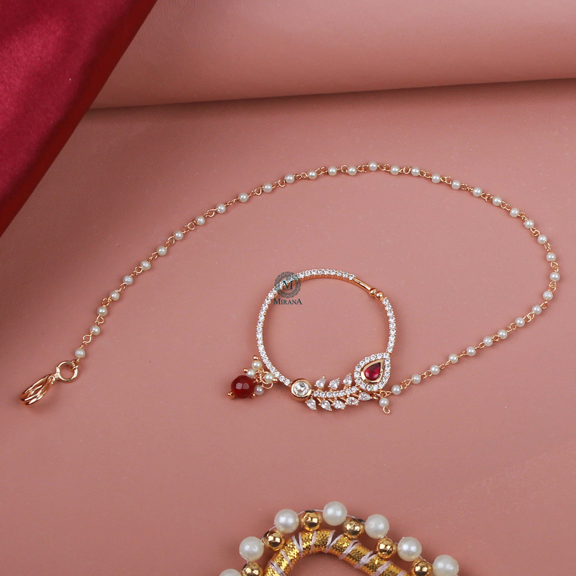 Simran Pearl Polki Designer Nath