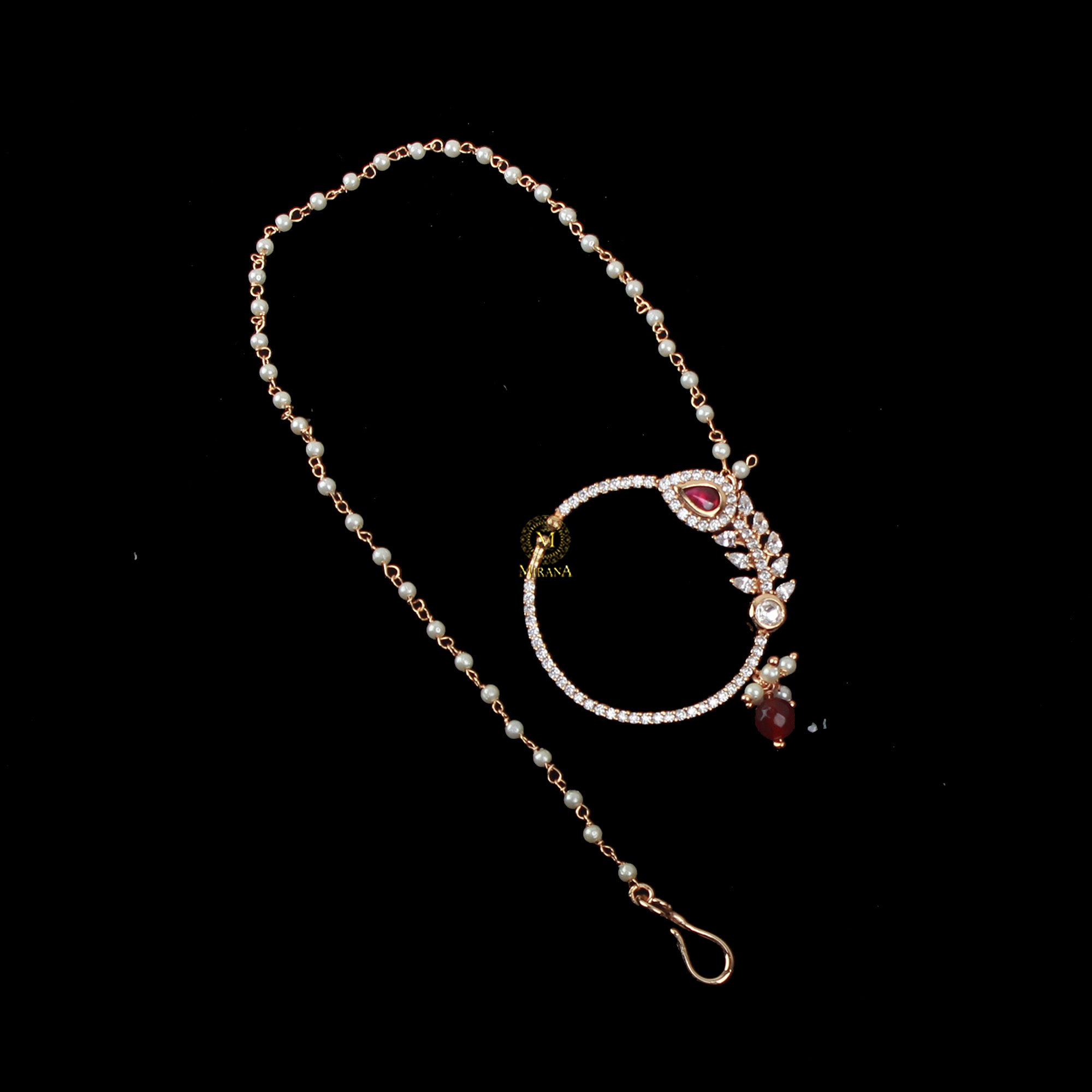 Simran Pearl Polki Designer Nath