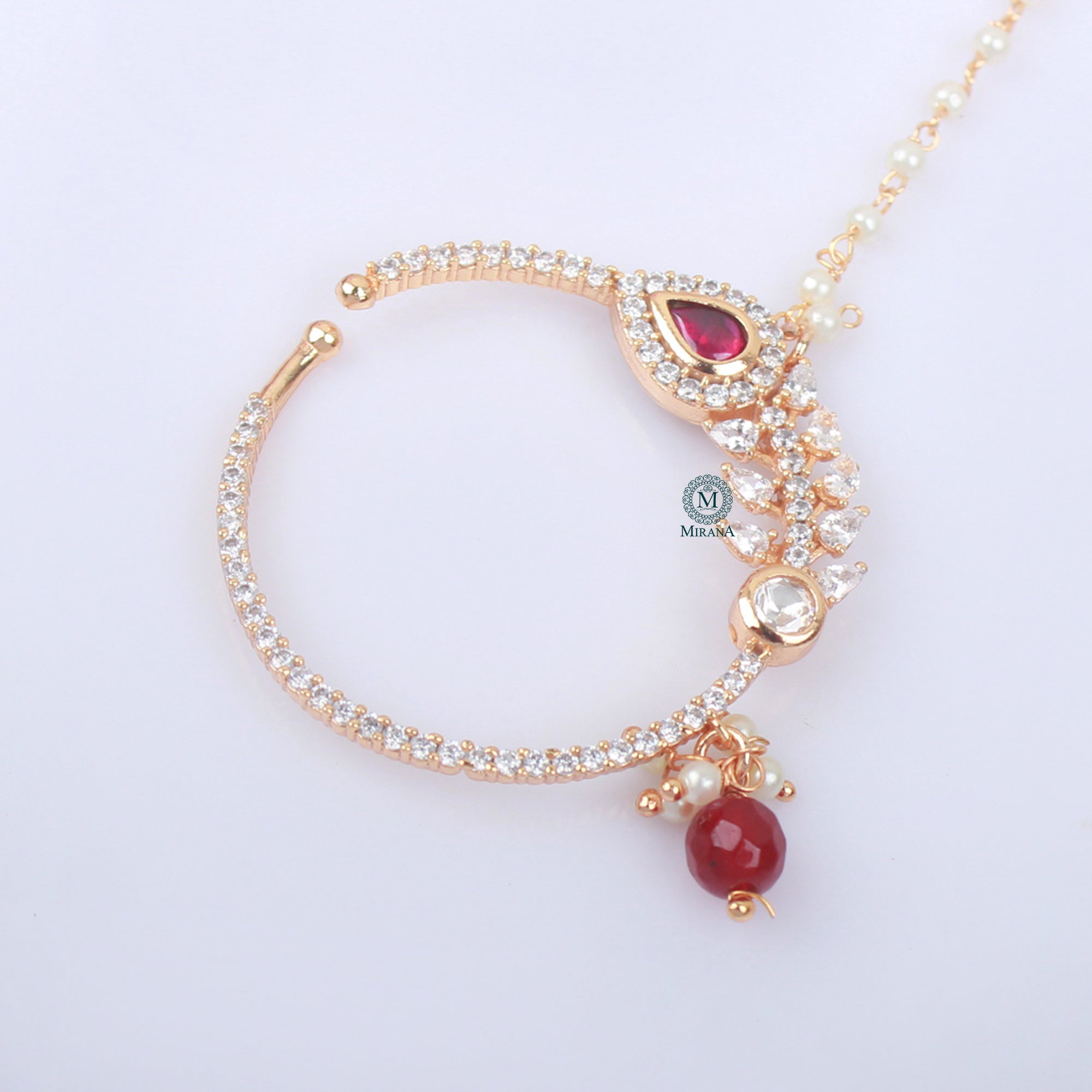 Simran Pearl Polki Designer Nath