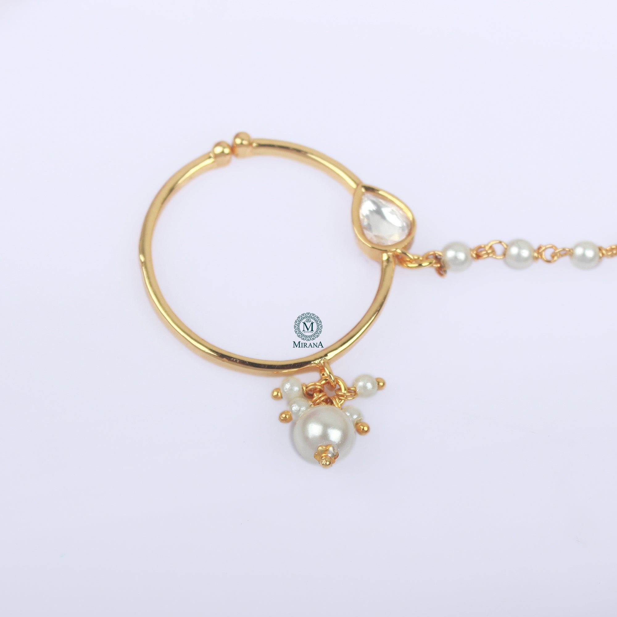 Ridhi Pearl Polki Designer Nath