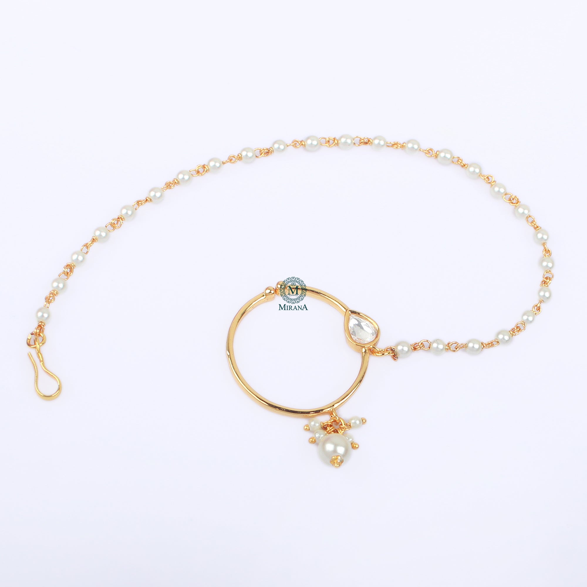 Ridhi Pearl Polki Designer Nath