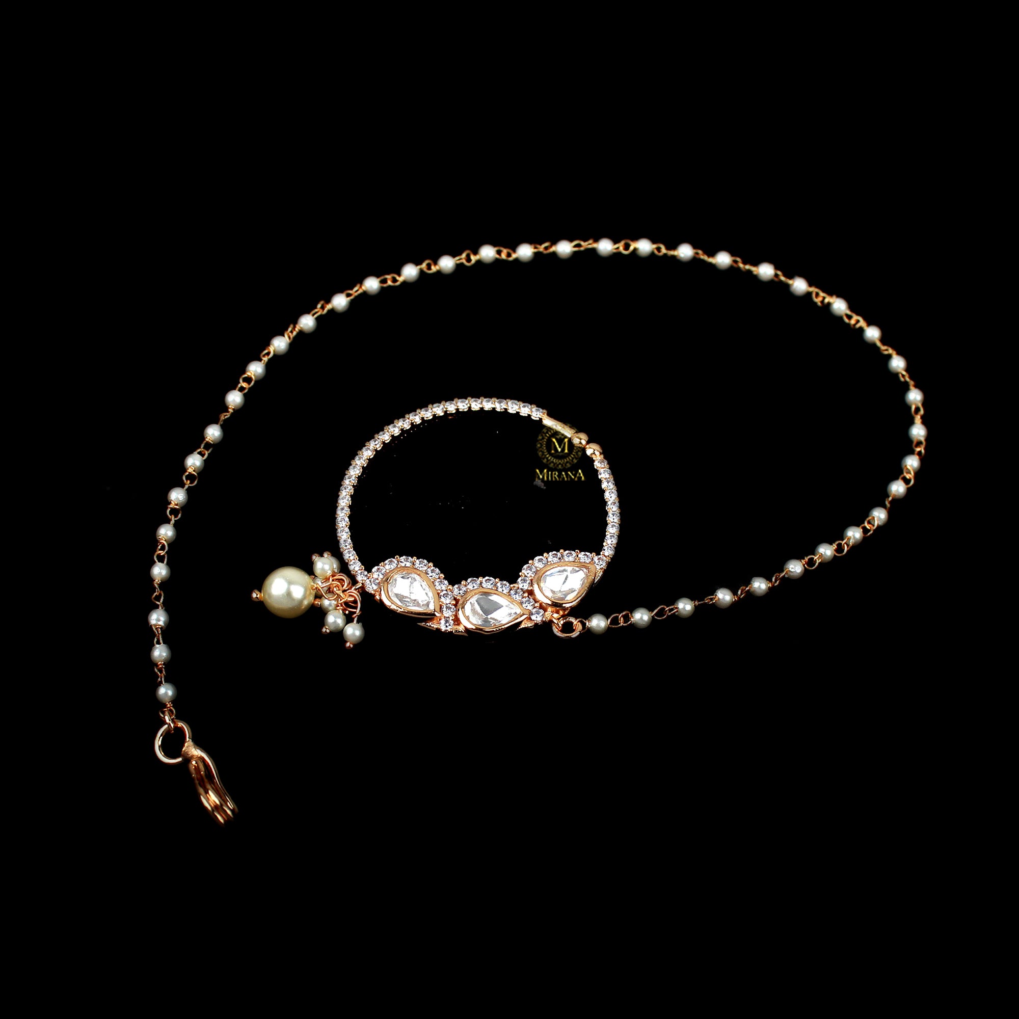 Tanvi Pearl Polki Designer Nath