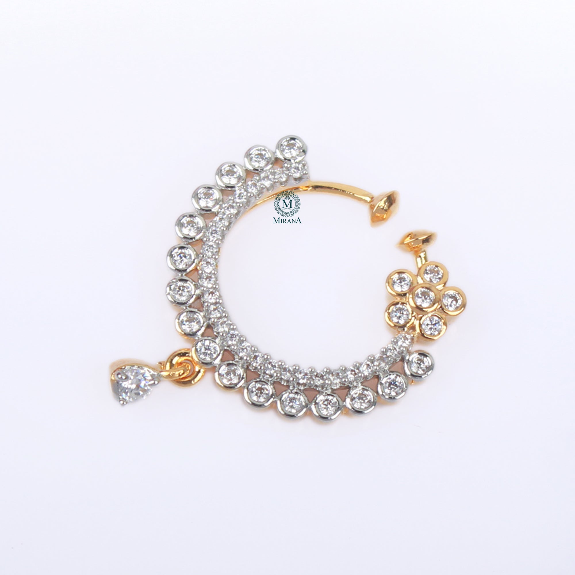 Kusha CZ Designer Nose Ring