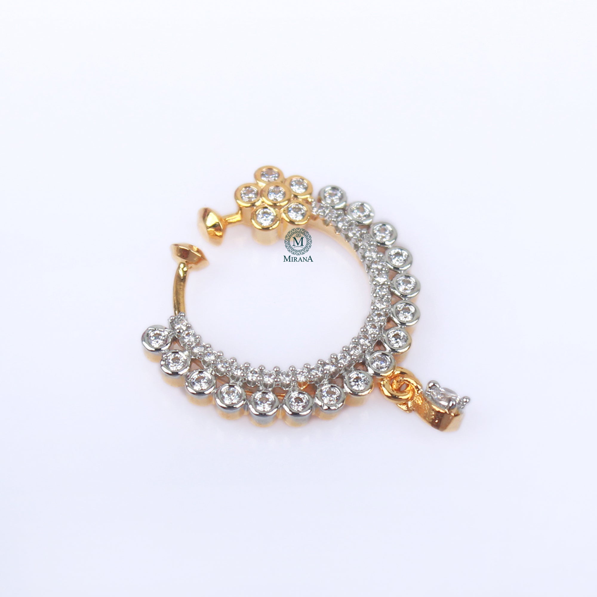 Kusha CZ Designer Nose Ring