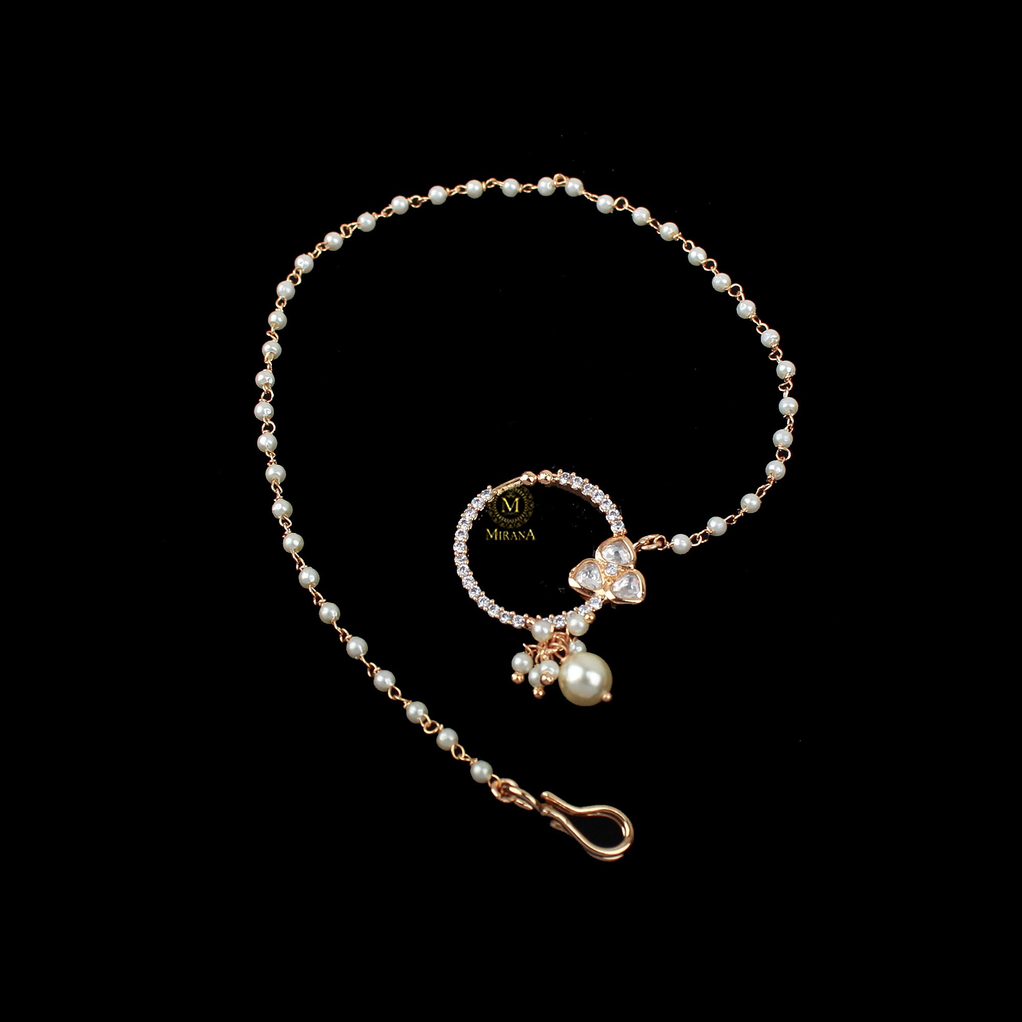 Kiara Pearl Polki Designer Nath