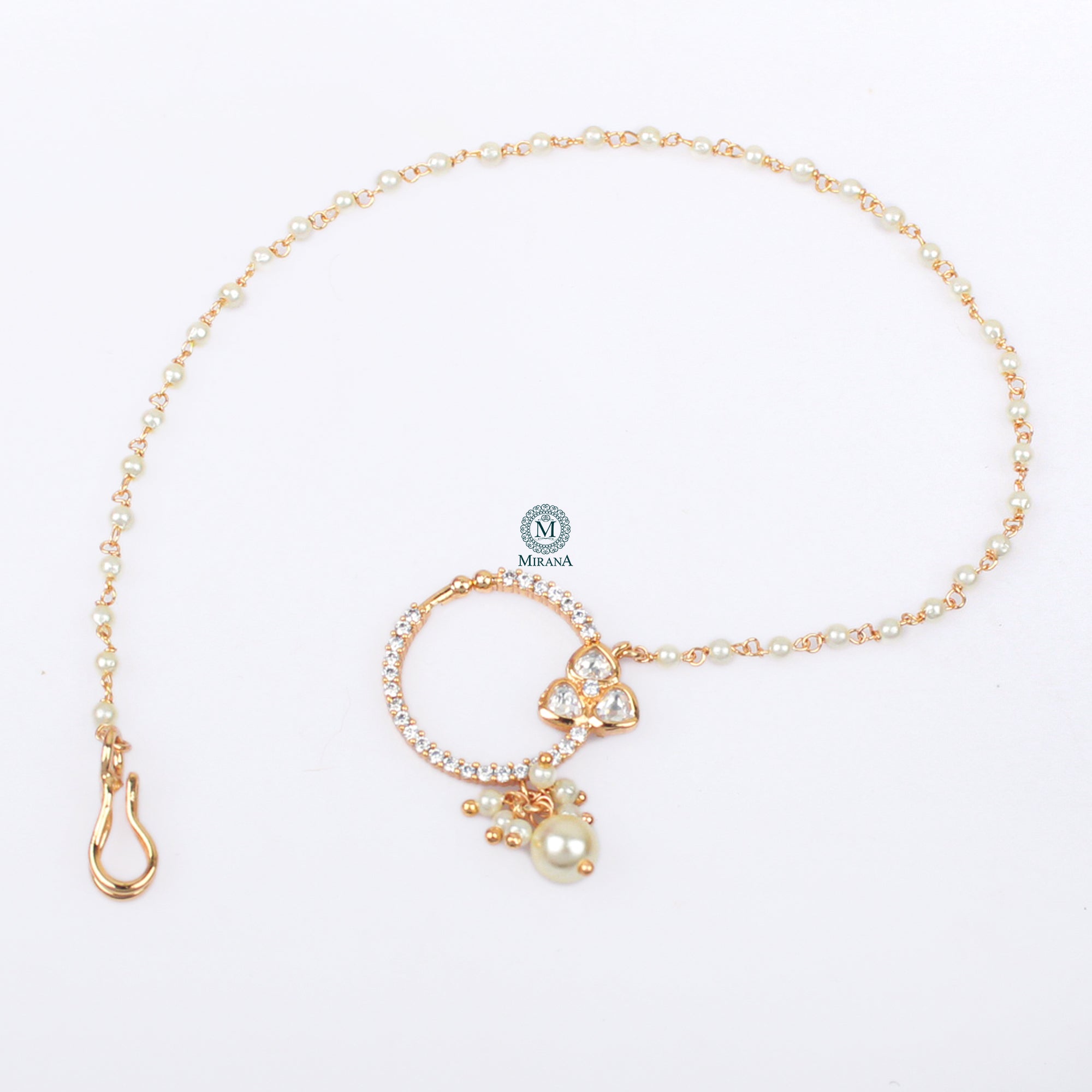 Kiara Pearl Polki Designer Nath