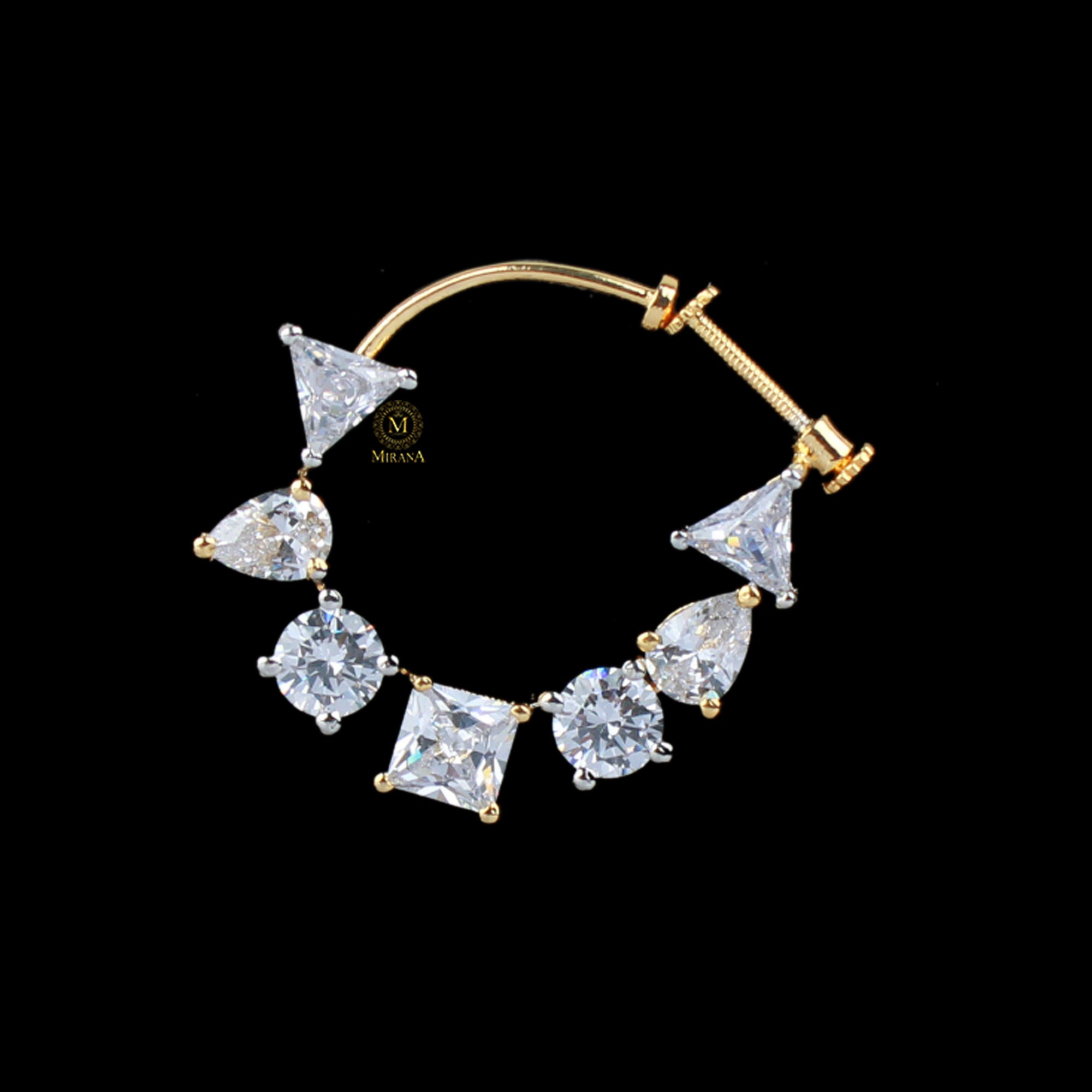 Saavi CZ Designer Nose Ring
