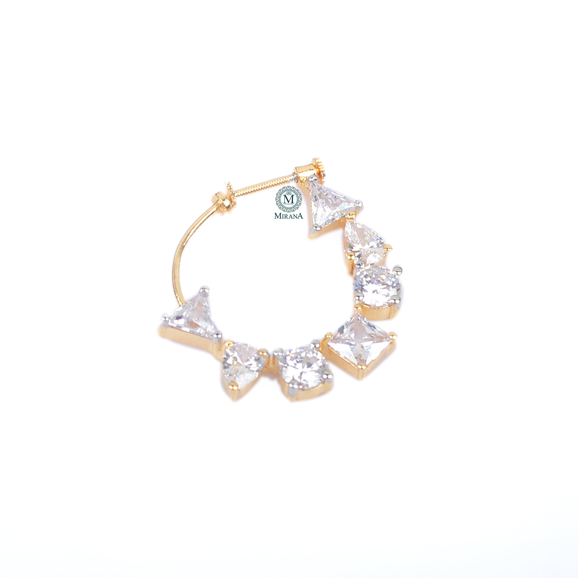 Saavi CZ Designer Nose Ring