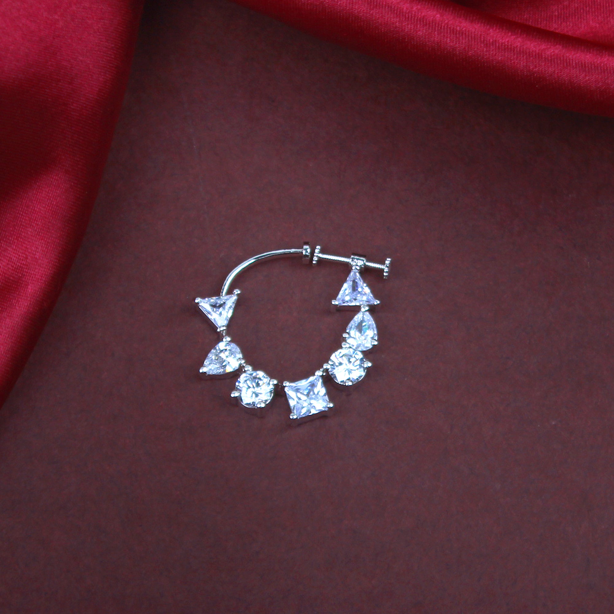 Saavi CZ Designer Nose Ring