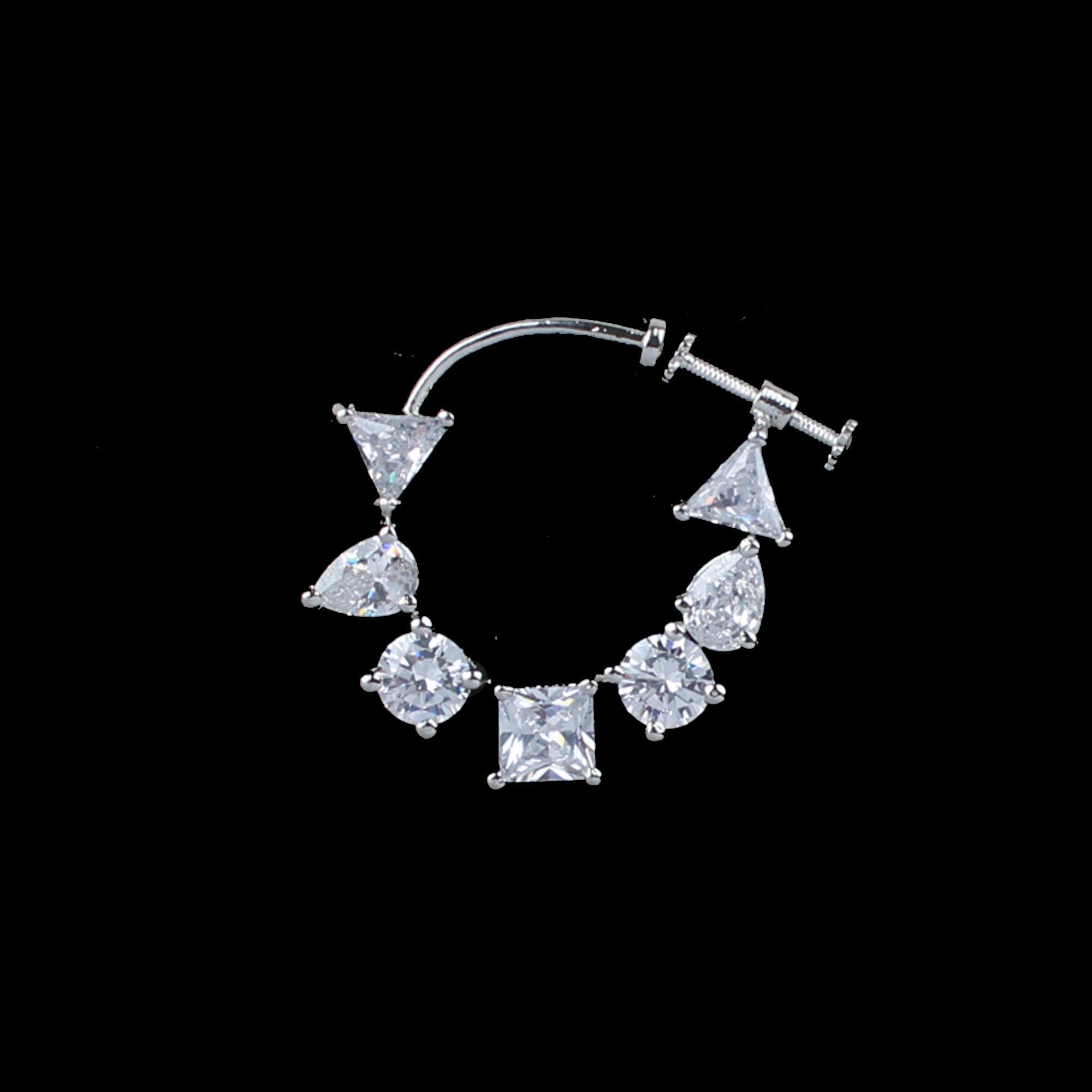 Saavi CZ Designer Nose Ring