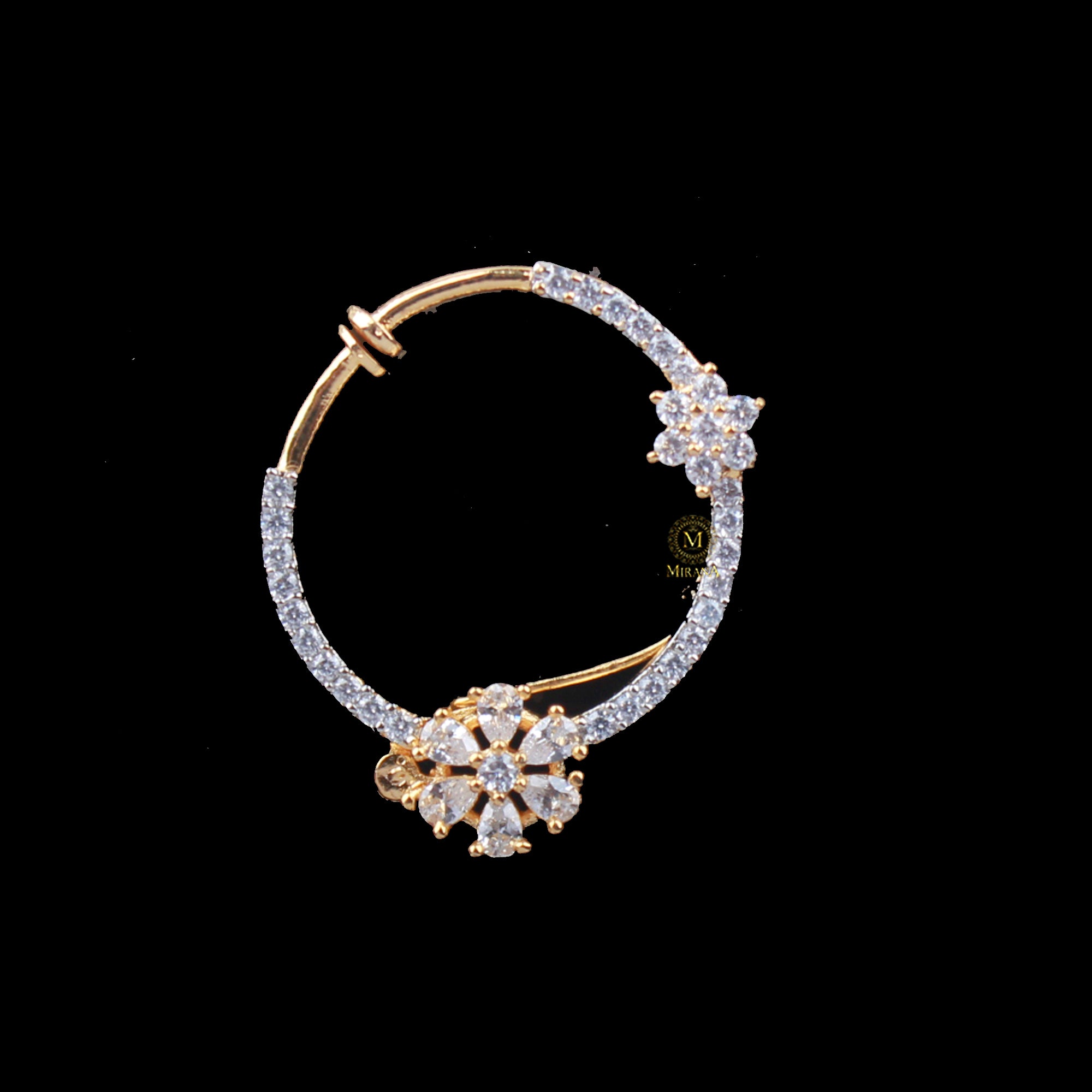 Kavya CZ Designer Nose Ring