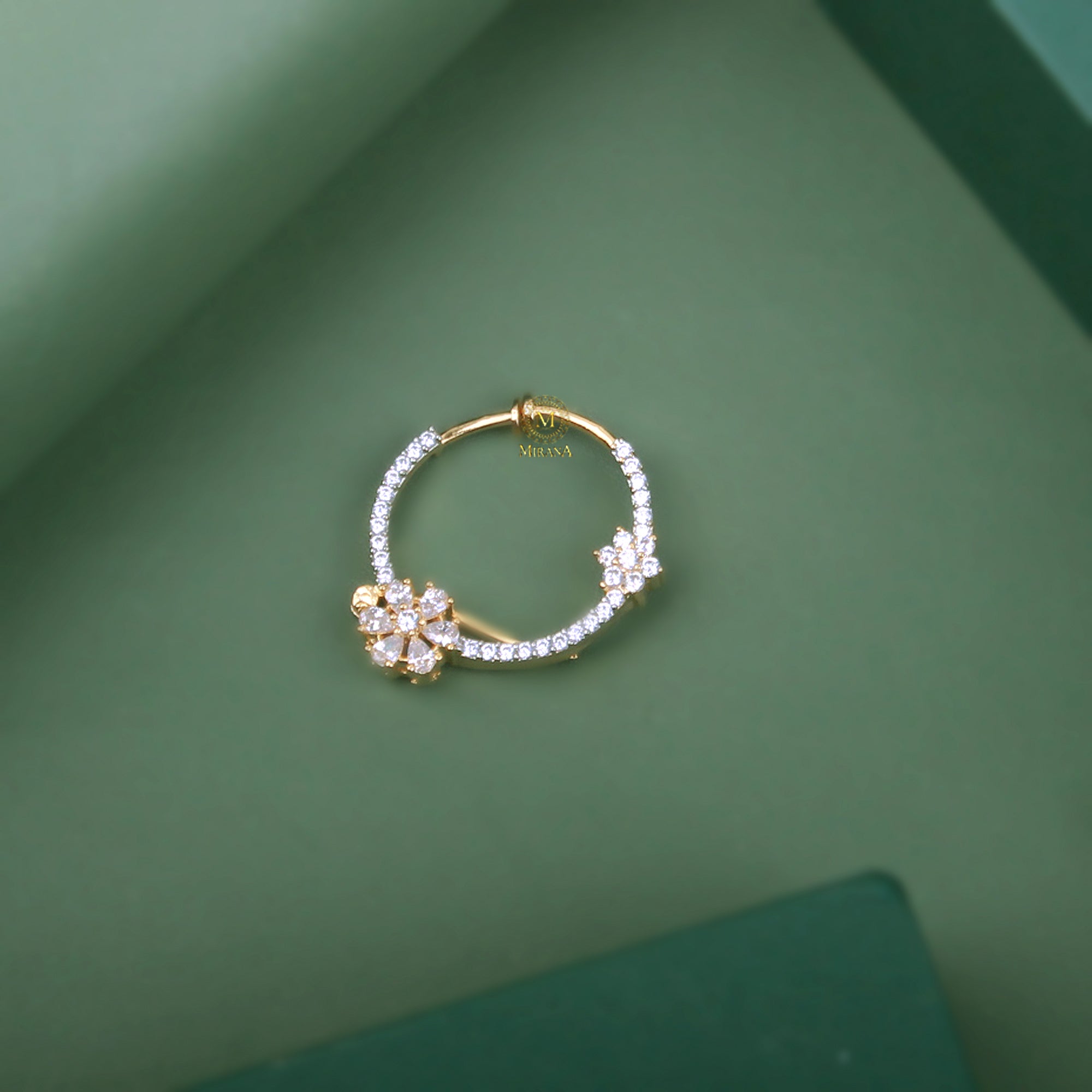 Kavya CZ Designer Nose Ring