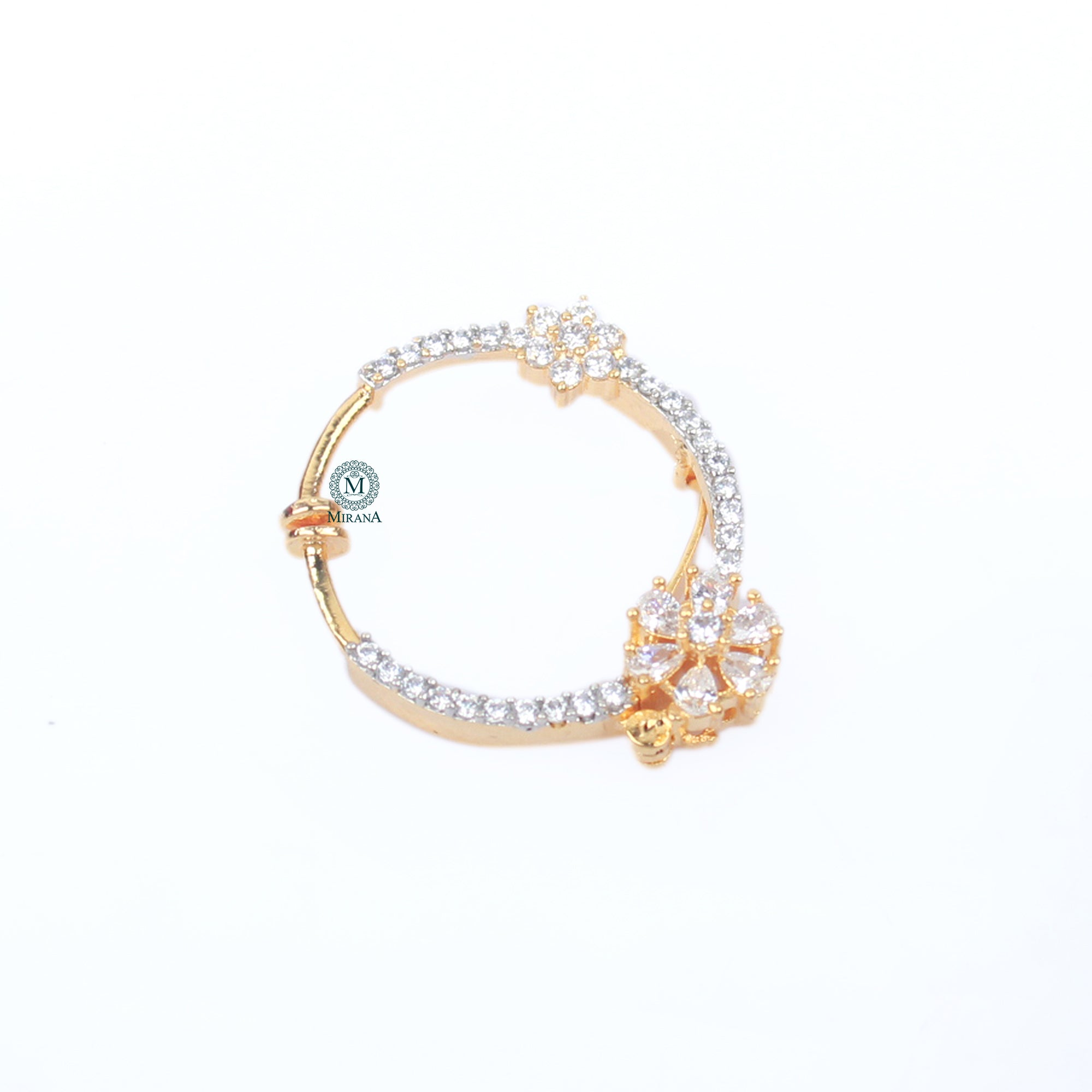 Kavya CZ Designer Nose Ring