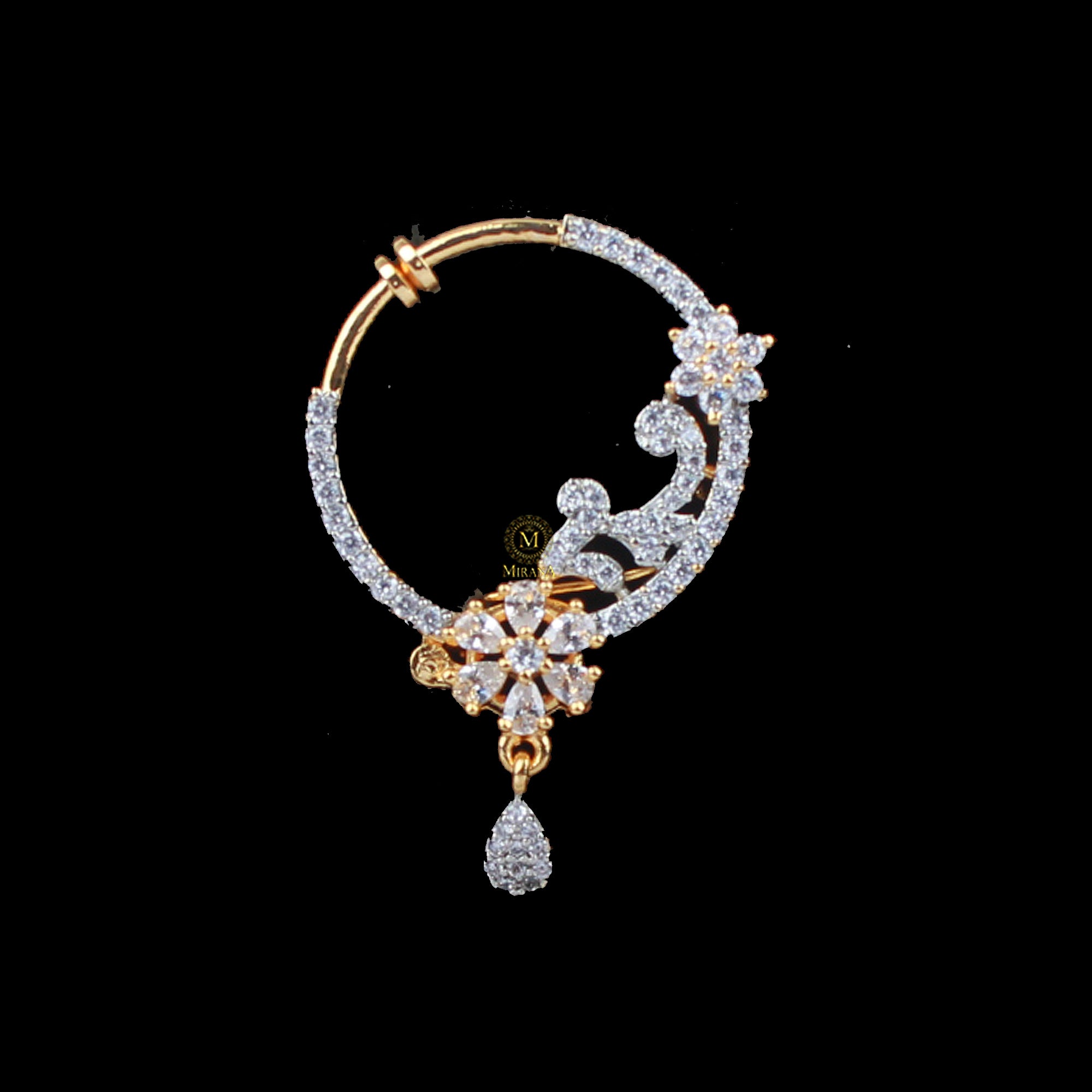 Mishi CZ Designer Nose Ring