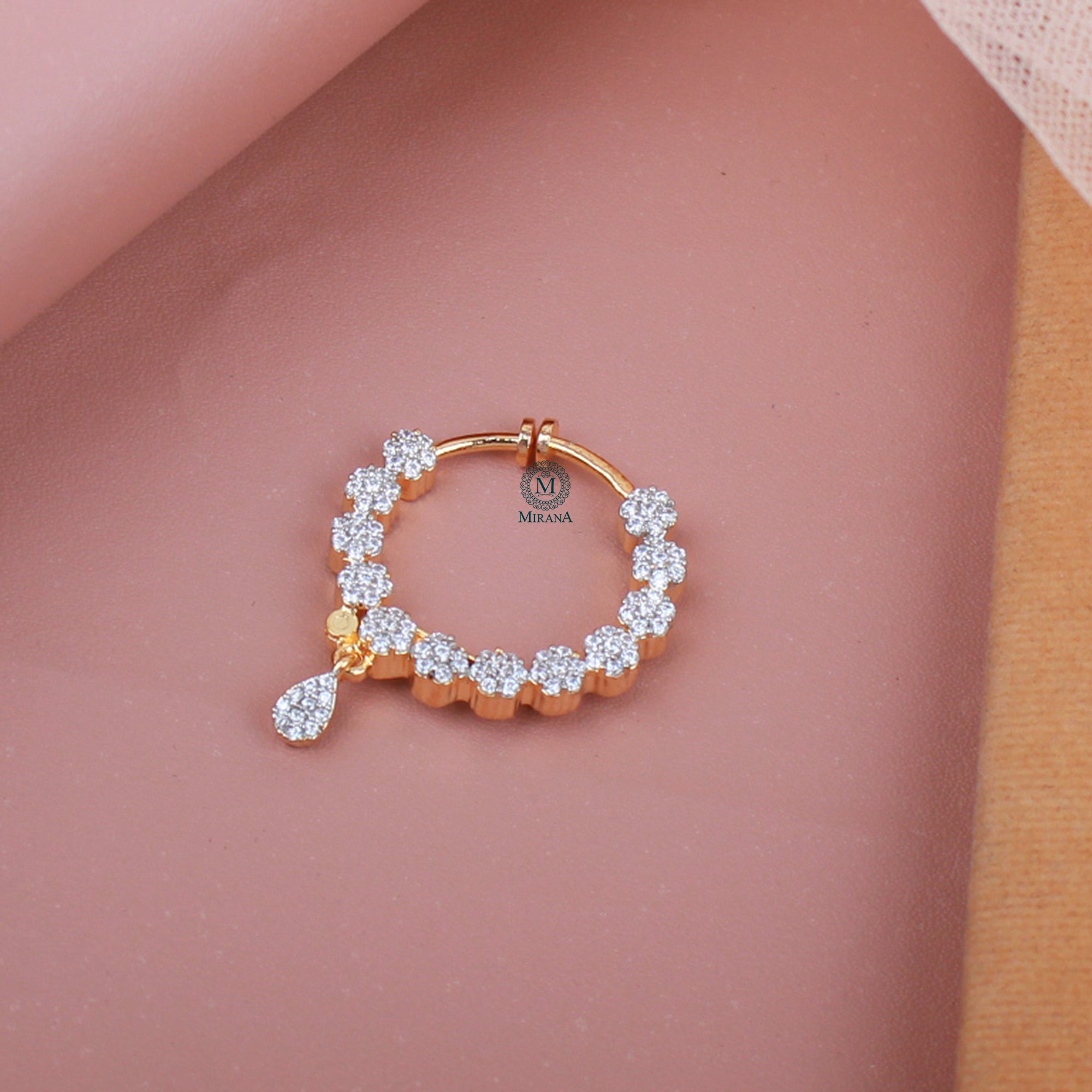 Riva CZ Designer Nose Ring