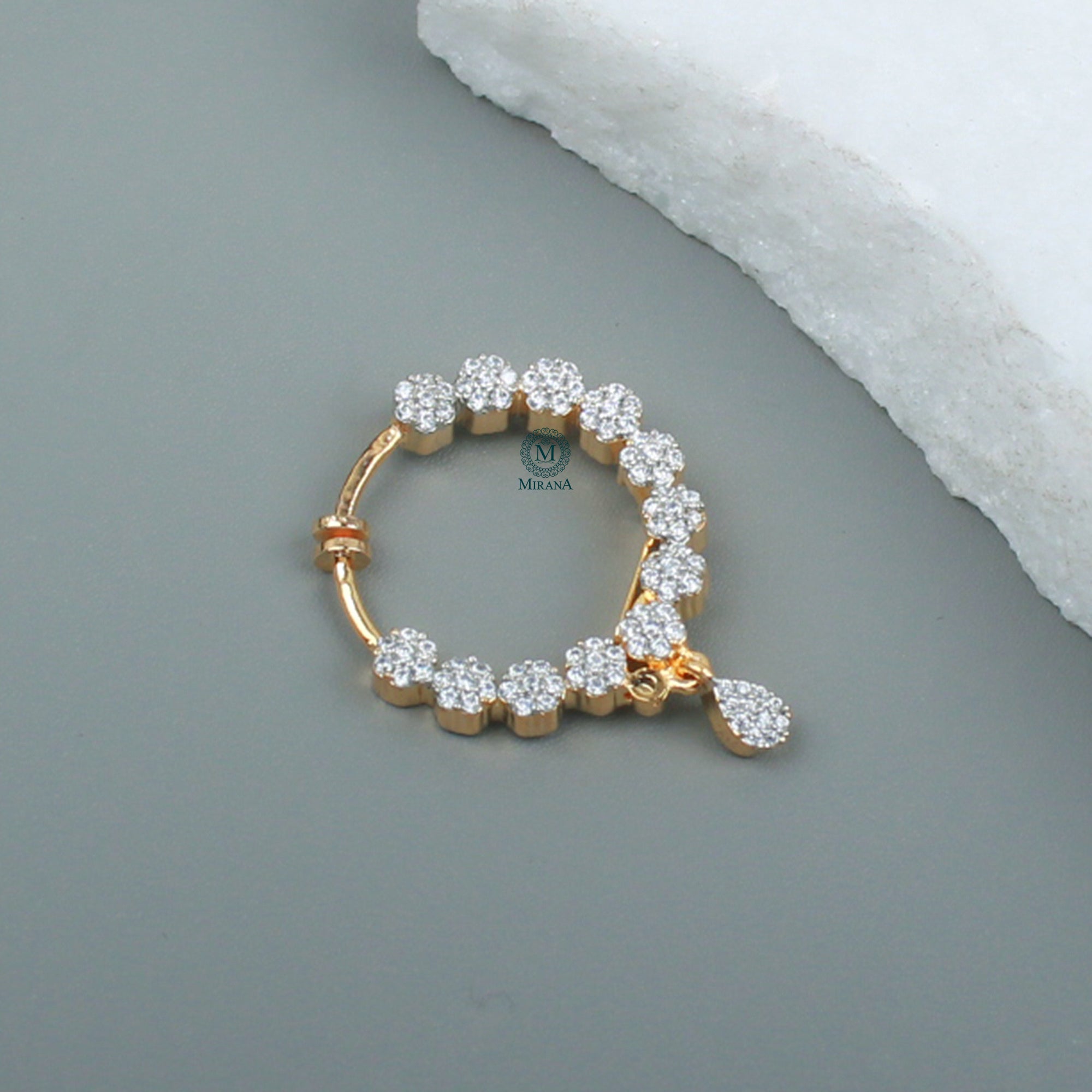 Riva CZ Designer Nose Ring