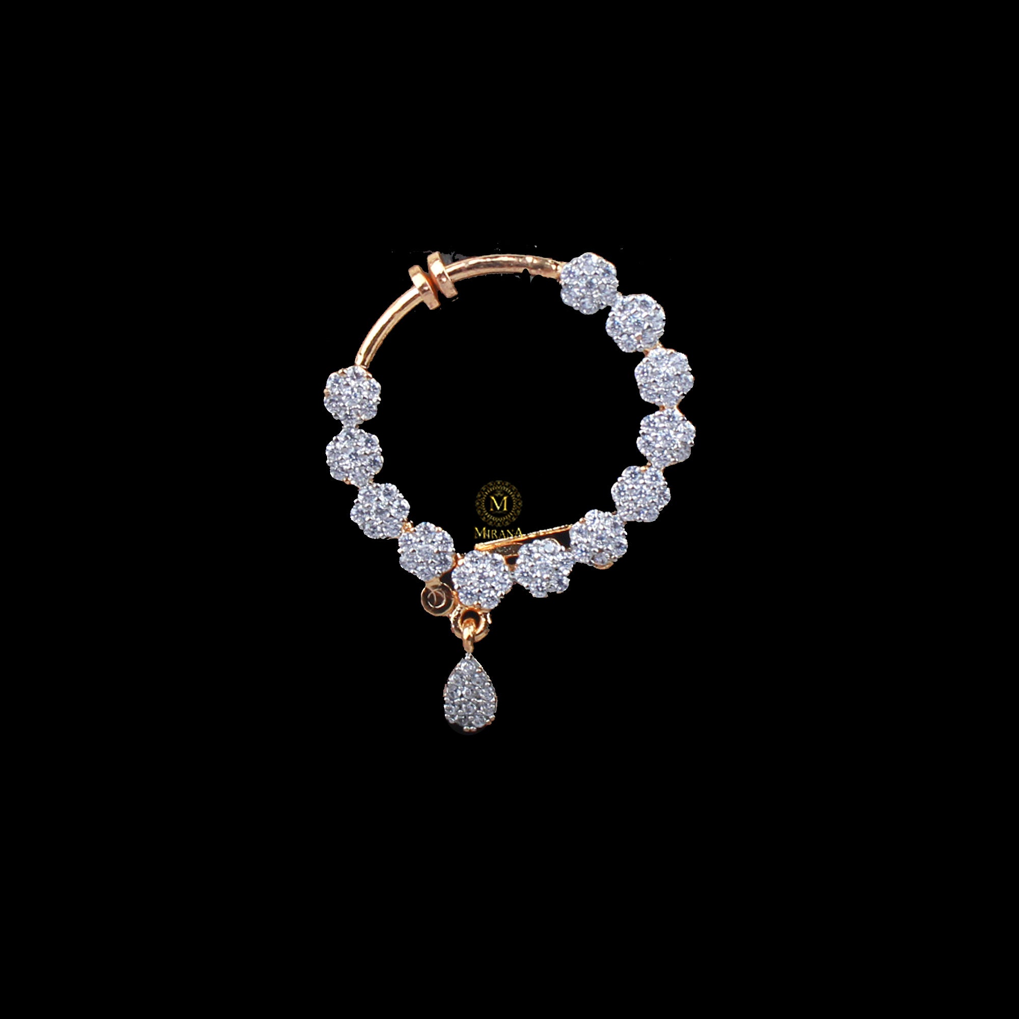 Riva CZ Designer Nose Ring