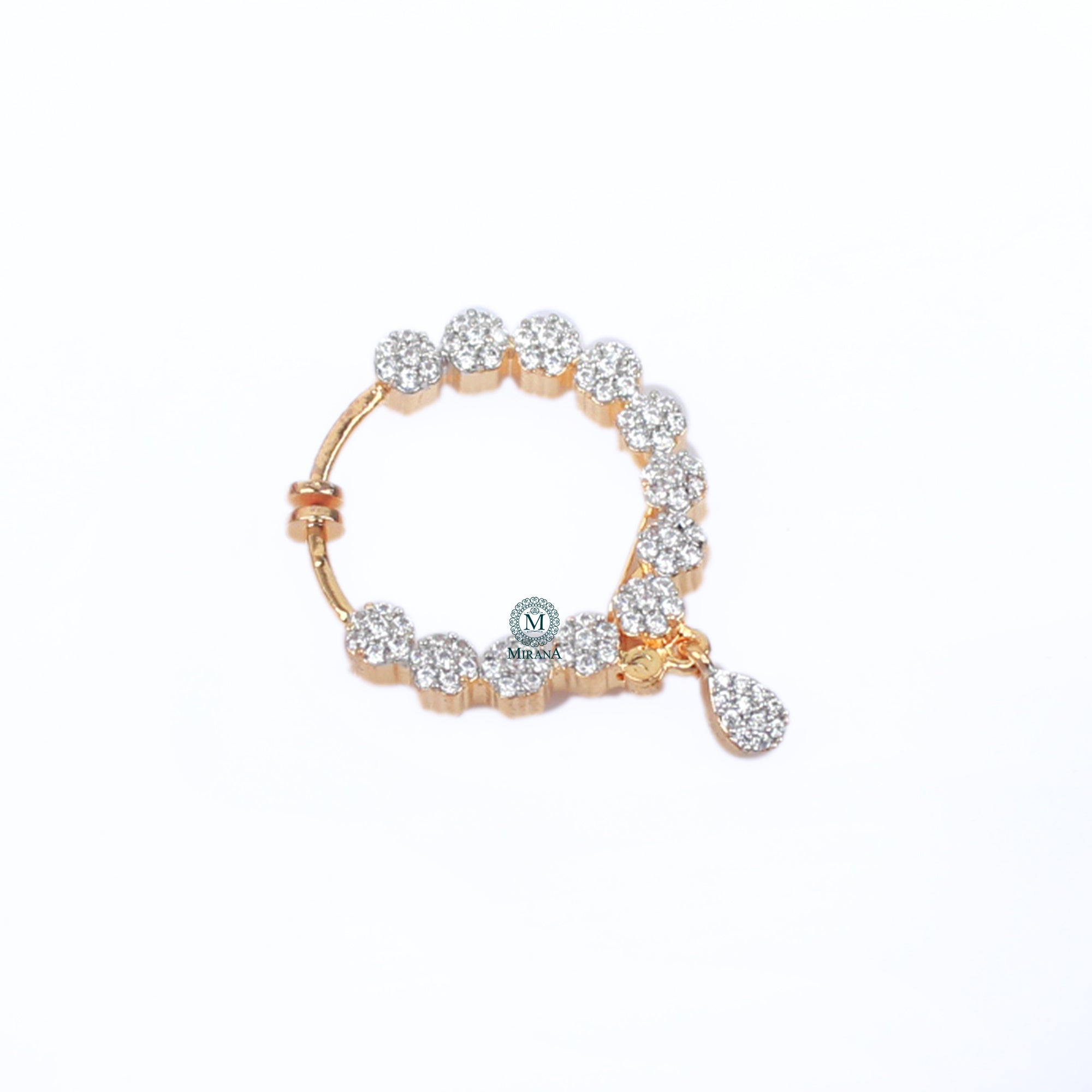 Riva CZ Designer Nose Ring