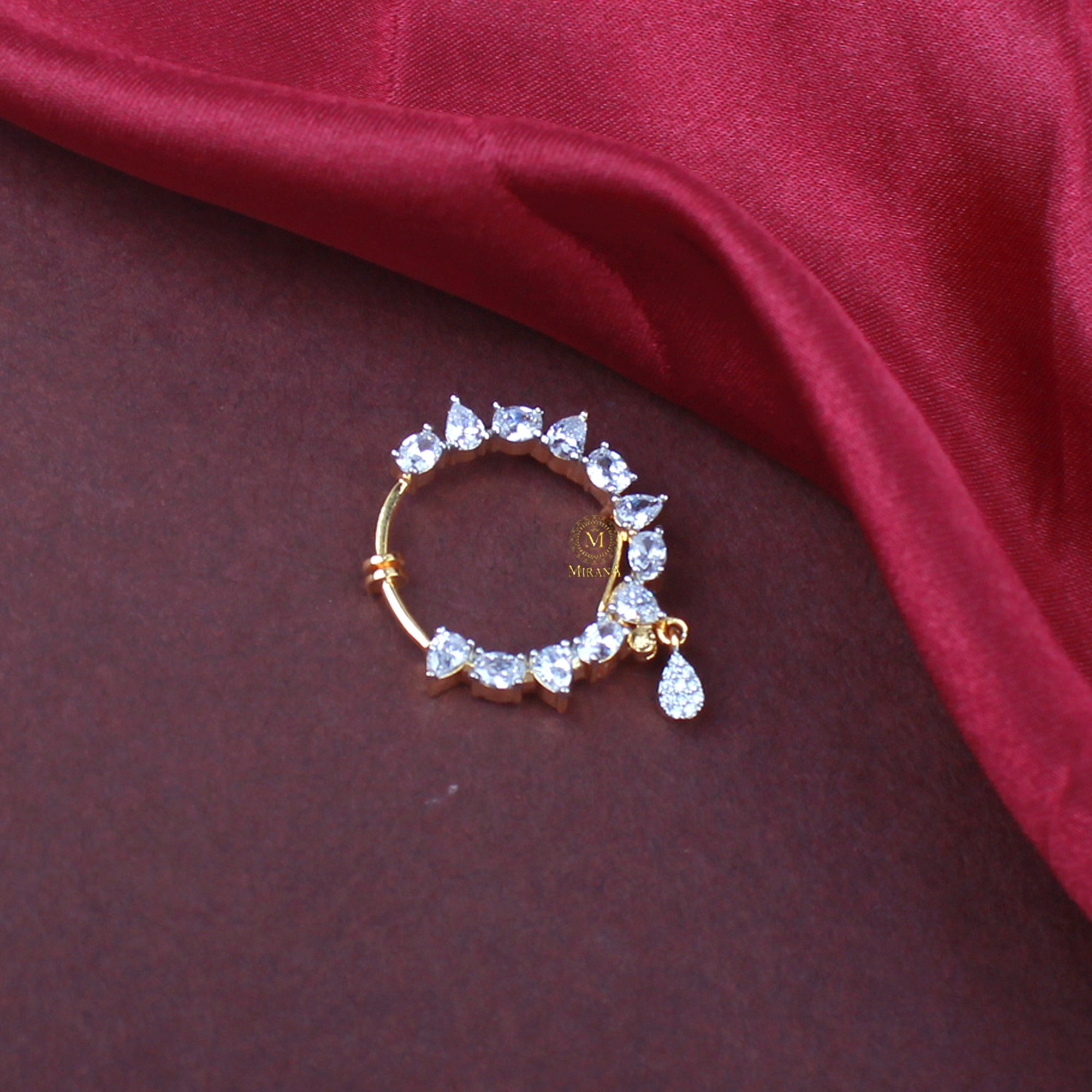 Ria  CZ Designer Nose Ring