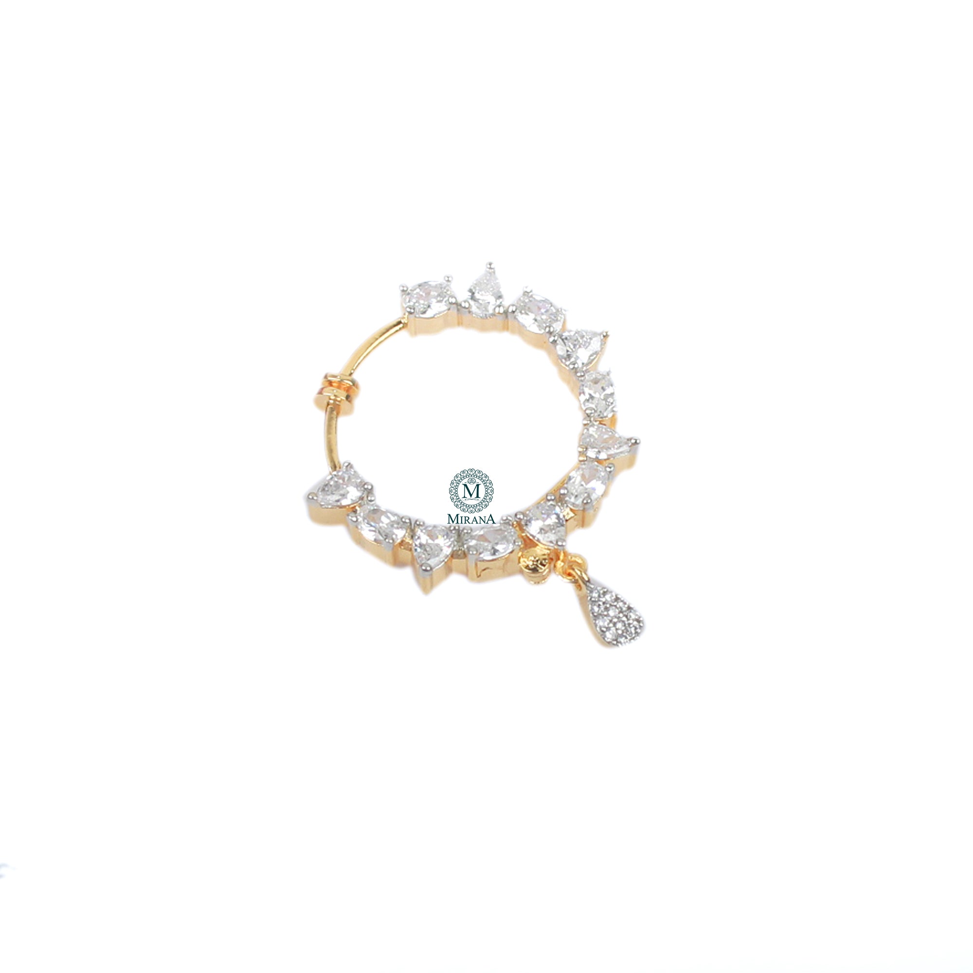 Ria  CZ Designer Nose Ring