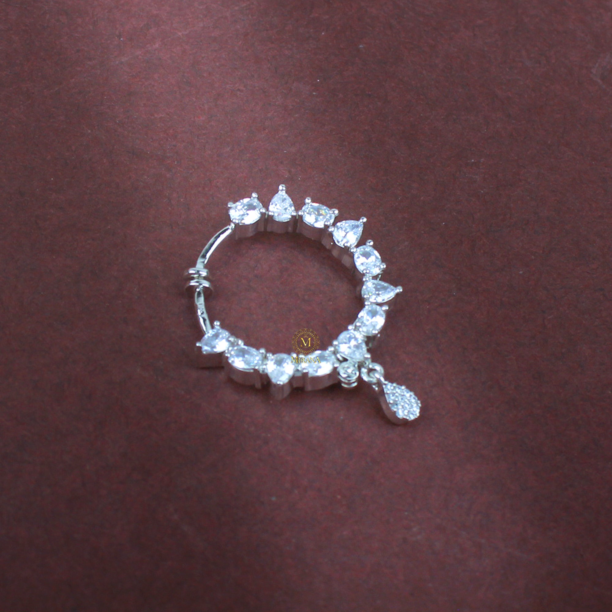Ria  CZ Designer Nose Ring