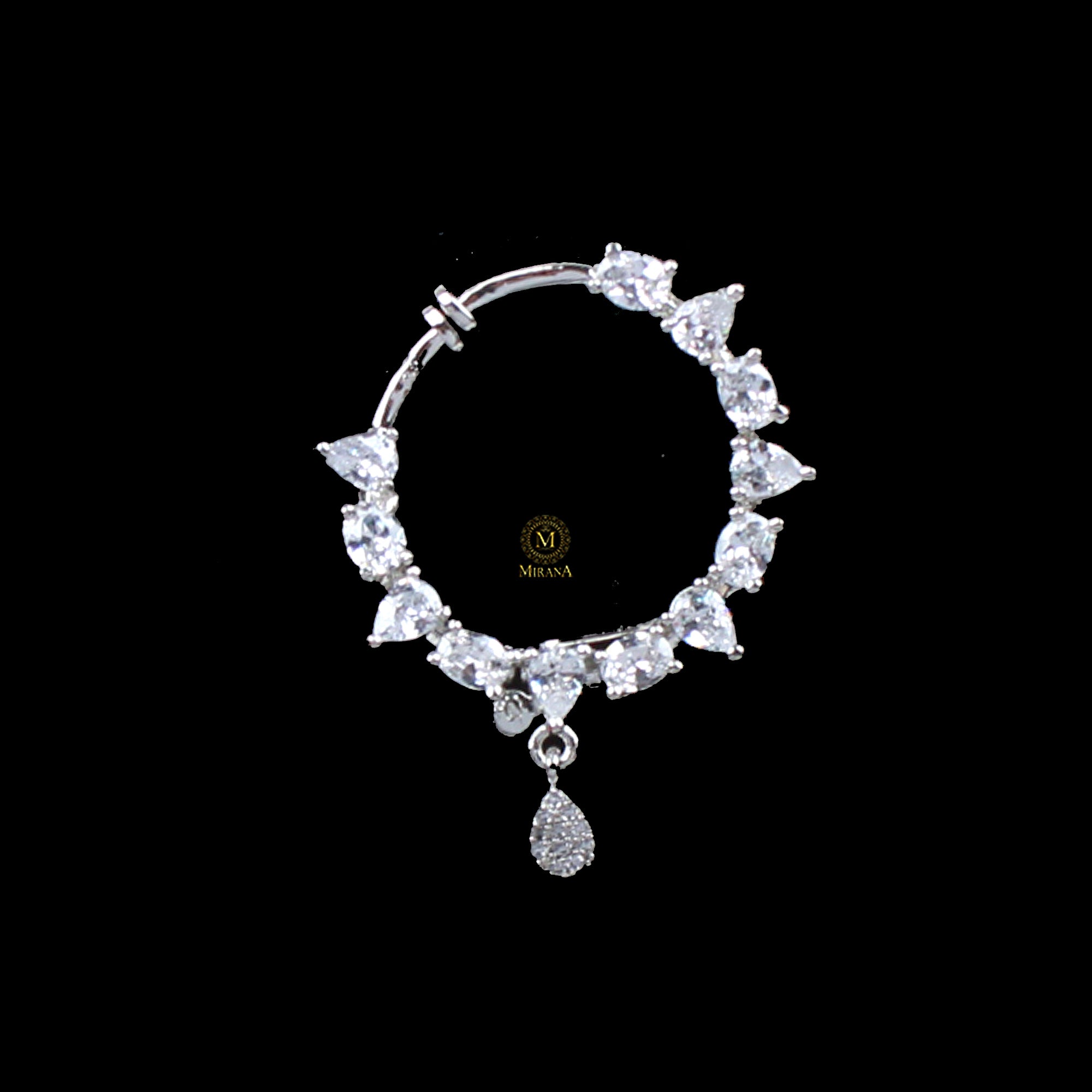 Ria  CZ Designer Nose Ring