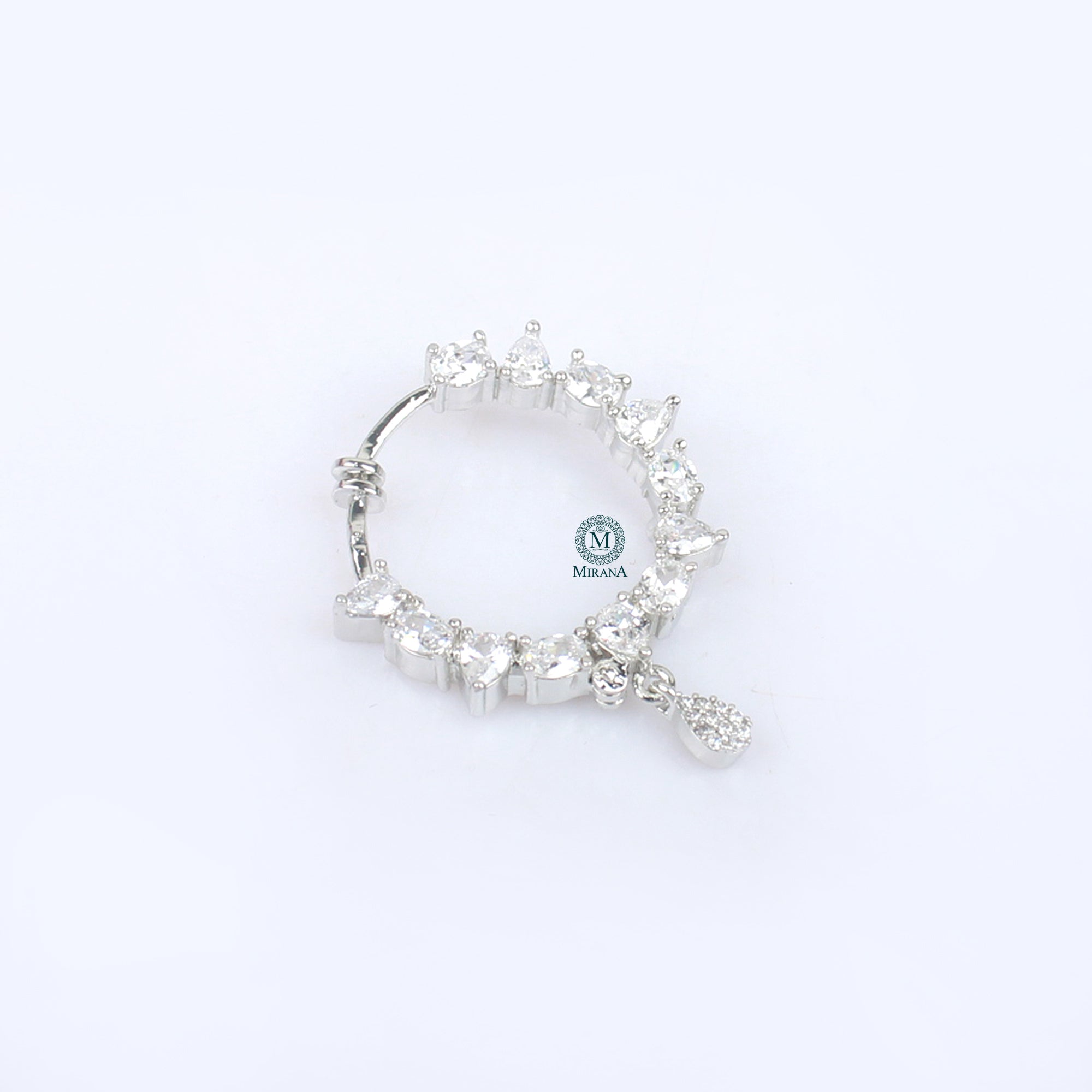 Ria  CZ Designer Nose Ring