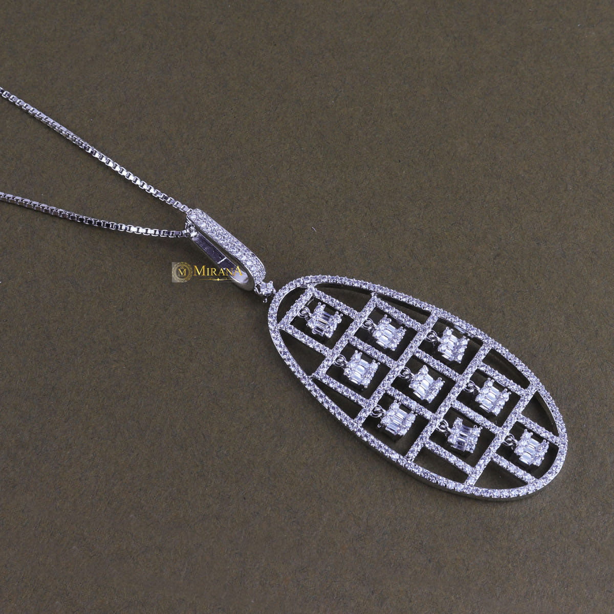 Oval Shaped Pendant Set