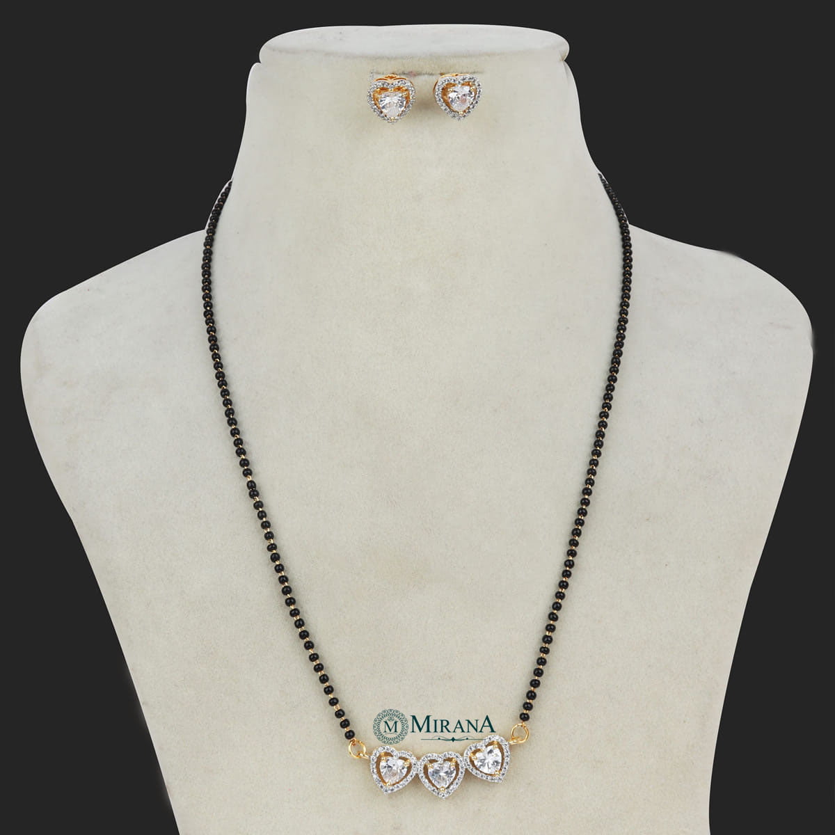 Pretty Heart Shaped Mangalsutra Set