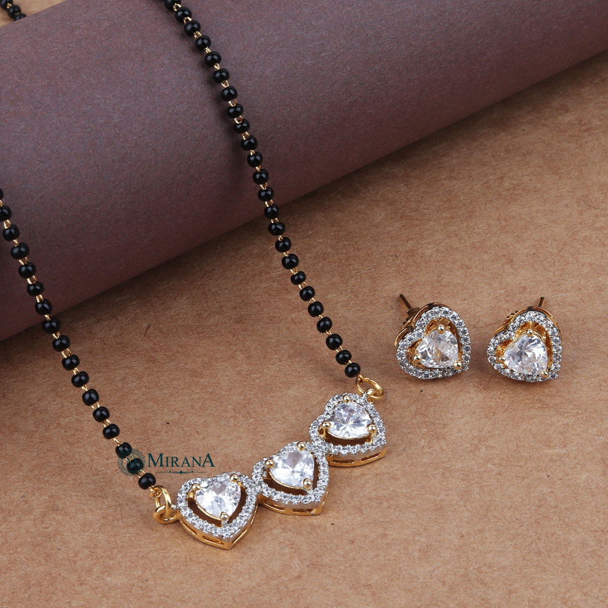 Pretty Heart Shaped Mangalsutra Set