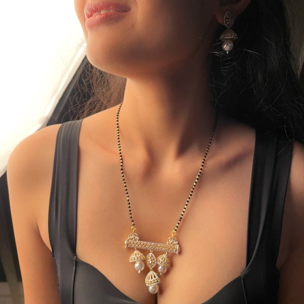 Traditional Jhumki Pattern Mangalsutra Set
