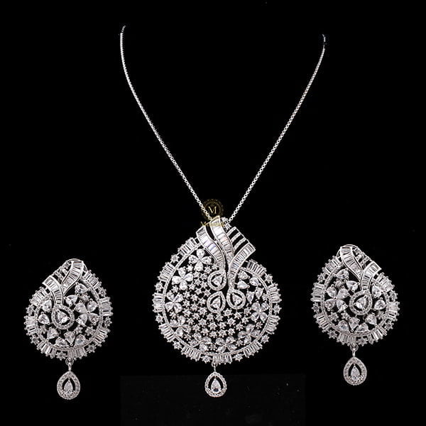 Doma CZ Designer Pendant Set